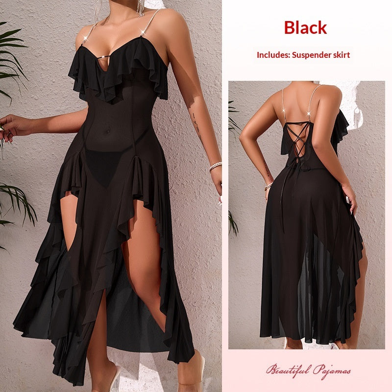 Sheer Temptation Backless Elegant Evening Gown