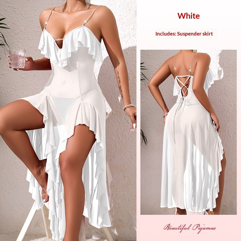 Sheer Temptation Backless Elegant Evening Gown